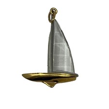 Sailboat pendant crystal and - sailboat,