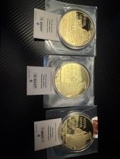 Never Give Up Strike Winston Churchill Gold Plated Commerative Coin 2014