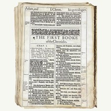 1611 King James Bible Leaf 1617- An Old Testament Page - Select Your Passage