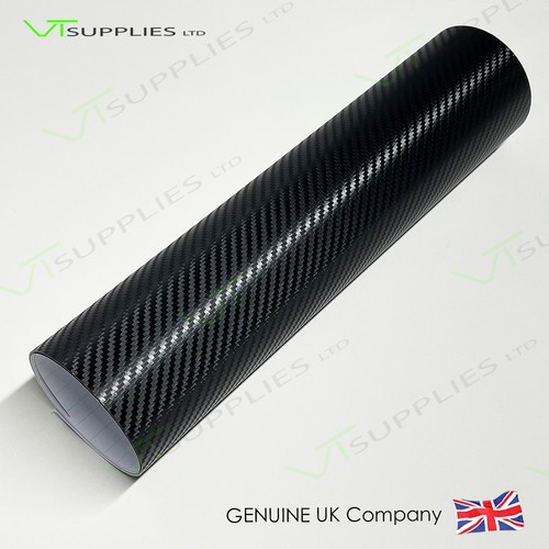 Black carbon fibre vinyl - 3d,
