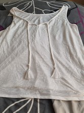 White tassels sleeveless top