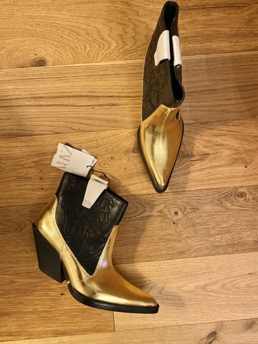 Zara metallic gold - zara, embroidered