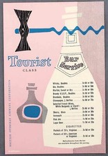 BOAC TOURIST CLASS BAR SERVICE