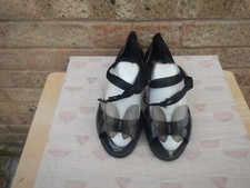MEL BLACK JELLY SANDALS/SHOES BUTTERFLY DETAIL RIBBON TIE SIZE EURO 40