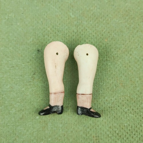 Antique bisque dollhouse doll - dollhouse,