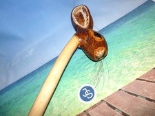 hamd made in Cumbria wading staff walking stick Hares head, a 1 off