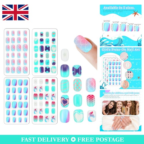 Pcs cute blue press on - press,