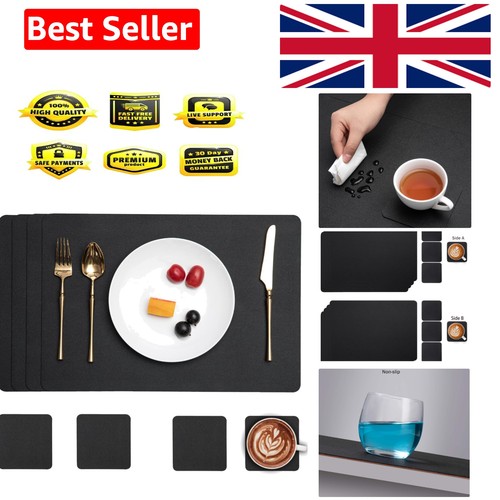 Leather table mats - table,