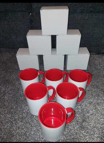 Red sublimation 11oz - red, mugs