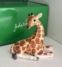 John Beswick Giraffe Calf Hand Painted Figurine Boxed - Great Condition