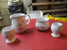 Denby Coloroll 'Encore' Sweet Pea Range - Milk Jug - Sugar Bowl - 2 Eggs Cups