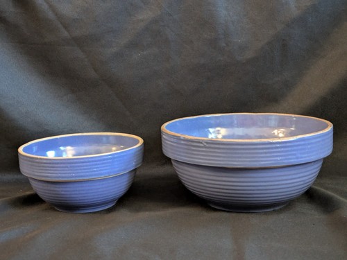 Two antique small blue - two,