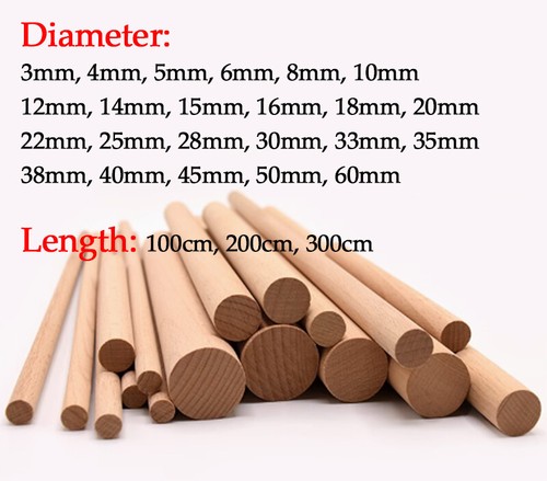 Beech wooden dowel - wooden,