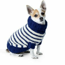 (P4) KNITTING PATTERN- ARAN STRIPED DOG COAT WITH RIB DETAIL SIZES - S ,M, L ,XL