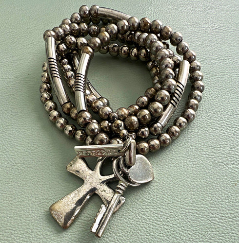 Pranella silver tone beaded - silver,