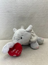 Elliot and buttons elephant with heart I love you lots soft toy