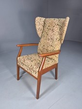 Vintage Parker Knoll Wingback Armchair 1960s Floral Print Retro EB10426 MNOR