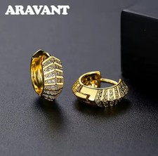 Gold hoop earrings 9ct - gold,