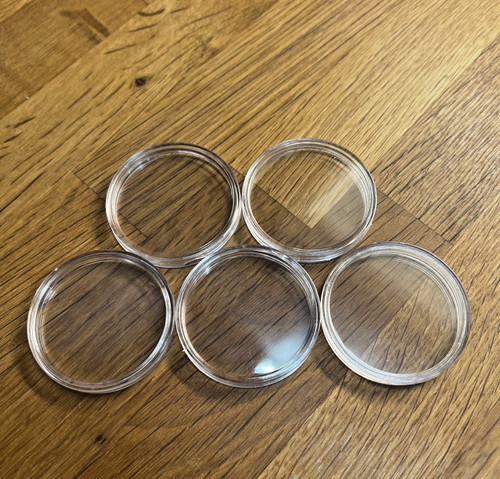 Rimless coin capsules - capsules, for