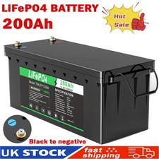 12V 200Ah Lifepo4 Lithium Battery Deep Cycle BMS For RV Boat Marine Solar System