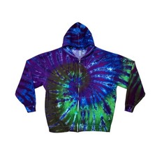 Tie Dye Zip Hoodie | Purple &