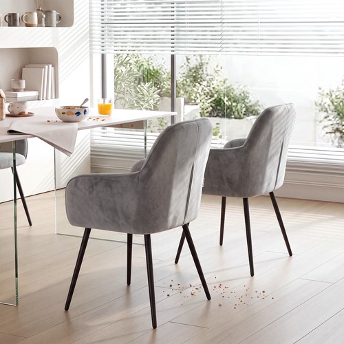 Dining chairs 2pcs velvet - chairs,