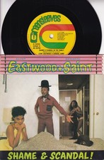 80s Reggae EASTWOOD + SAINT shame and scandal 1982 UK 7" Vinyl 45 Mint