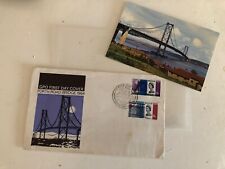 GPO FIRST DAY COVER FORTH ROAD BRIDGE 1964 WITH POSTCARD