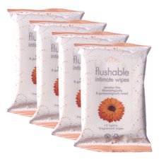 Feminine Flushable Intimate Wipes Lightly Fragranced for Women Girls Female