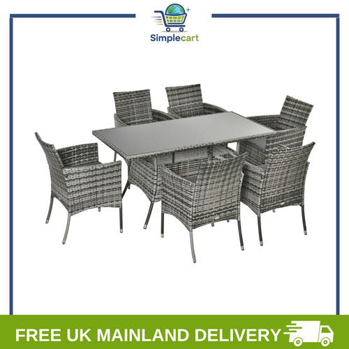 Seater rattan dining set - rattan,