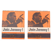 Vintage Matchbook Lot Join Jeremy Political Campaign Memorabilia Collectible