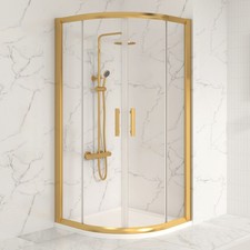 Brushed brass quadrant shower - brushed,