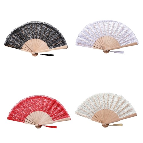Lace handheld fan - lace,