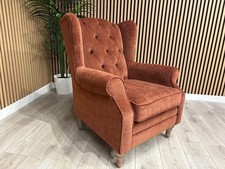 DFS - Malmsbury Buttoned Wing back Chair, Brick, RRP: £599