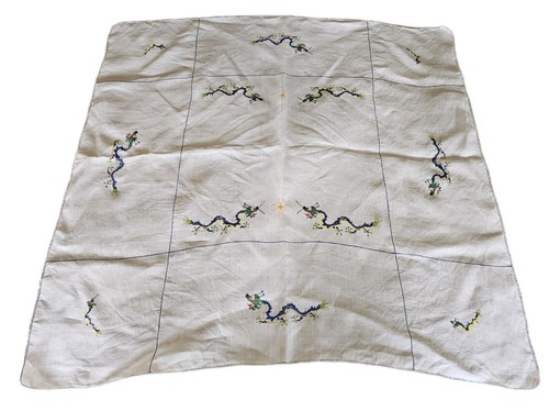 Vintage tablecloth white - vintage,