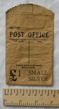 No. 138 Post Office £1 small silver coin paper bag
