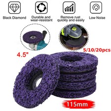 5x 10x 20x 4.5" Poly Strip Disc Wheel Paint Rust Removal Clean For Angle Grinder