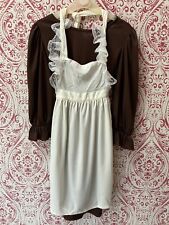 Aomig Victorian Maid Costume for Girls With Mop Cap And White Socks Size Medium
