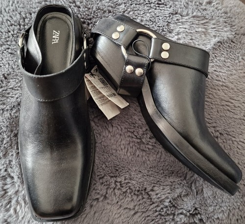 Brand new zara black leather - brand,