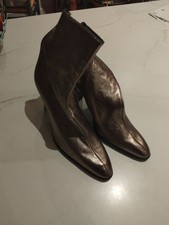 Ladies CAMEO Gold Leather Ankle Boots 