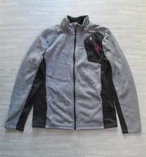 Spyder Fleece Mens Medium Grey Black Raider Full Zip Activewear Outdoor Walking
