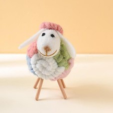 Miniature Felt Sheep Figurine