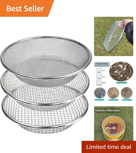 Round gardening soil sifter - gardening,