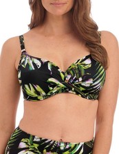 Fantasie Palm Valley Full Cup Bikini Top 6760 Underwired Swimwear Black Print