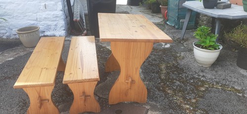 1980s pine kitchen table - 1980s,
