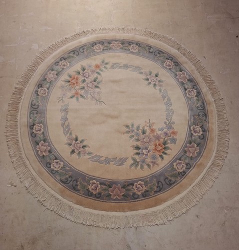 Vintage chinese round - round, floral