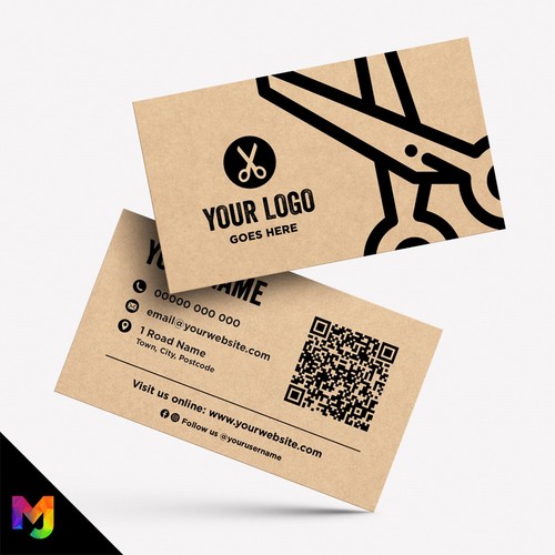 Kraft business cards eco - business,