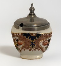 Burgess Brothers “Carlise Ware”Gold Trimmed China Jam Condiment Bowl & Lid