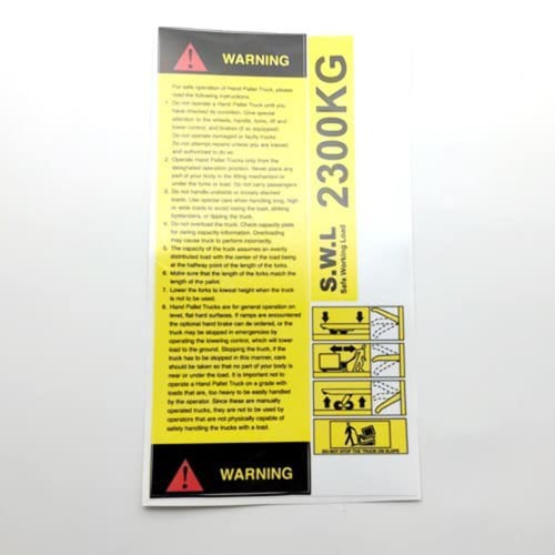 Pallet truck warning - pallet,