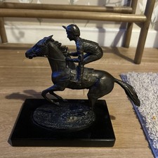 Lester Piggott 'Champion Finish' 1985 by David Cornell Cast Bronze